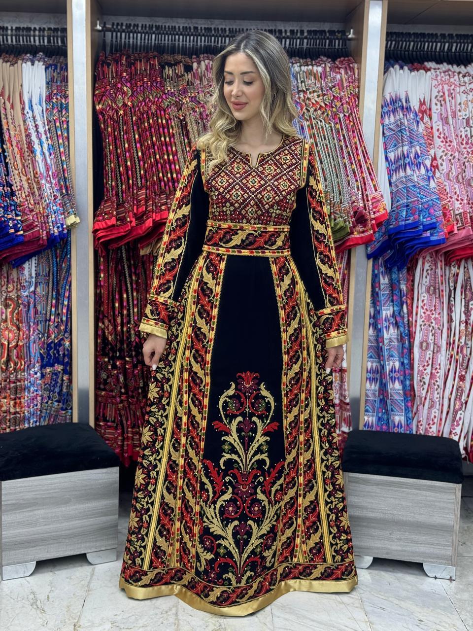 Jerusalem Cypress - High Quality Embroidered Palestinian Thobe main image 0