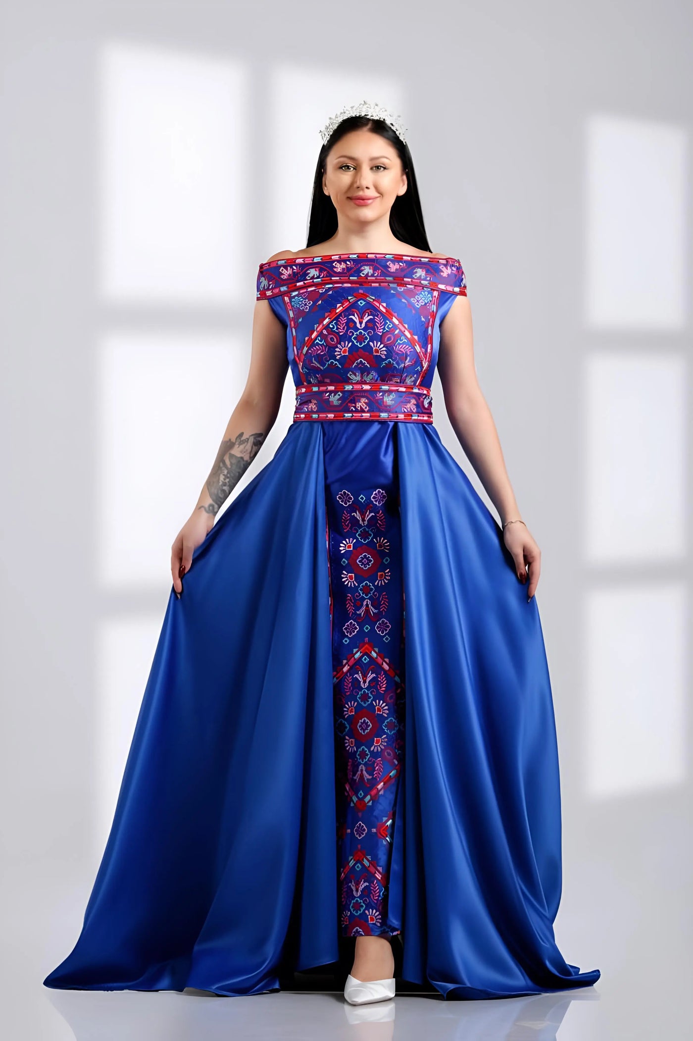 Queen Of Elegance - Palestinian style embroidered Dress for women - JPK Traditions