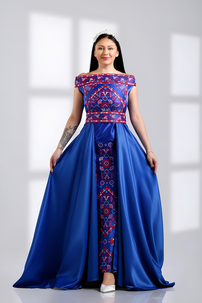 Queen Of Elegance - Palestinian style embroidered Dress for women