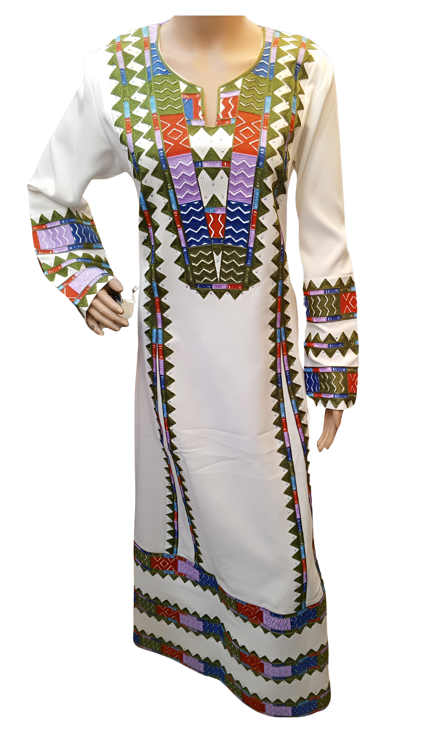 Queen Rania 2- Embroidered  Palestinian Jordanian style Thobe