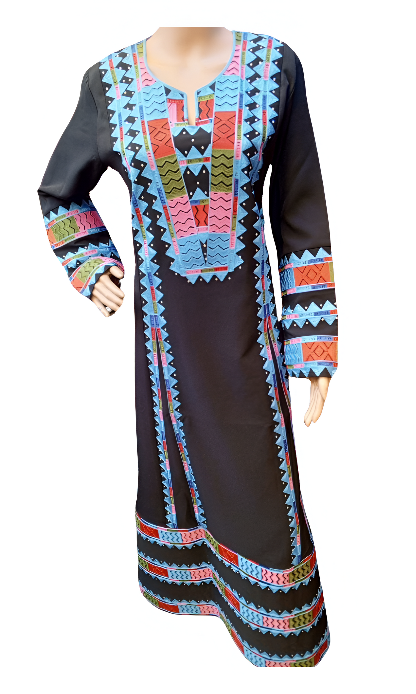 Queen Rania 2- Embroidered  Palestinian Jordanian style Thobe