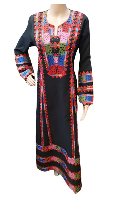 Queen Rania 2- Embroidered  Palestinian Jordanian style Thobe - JPK Traditions