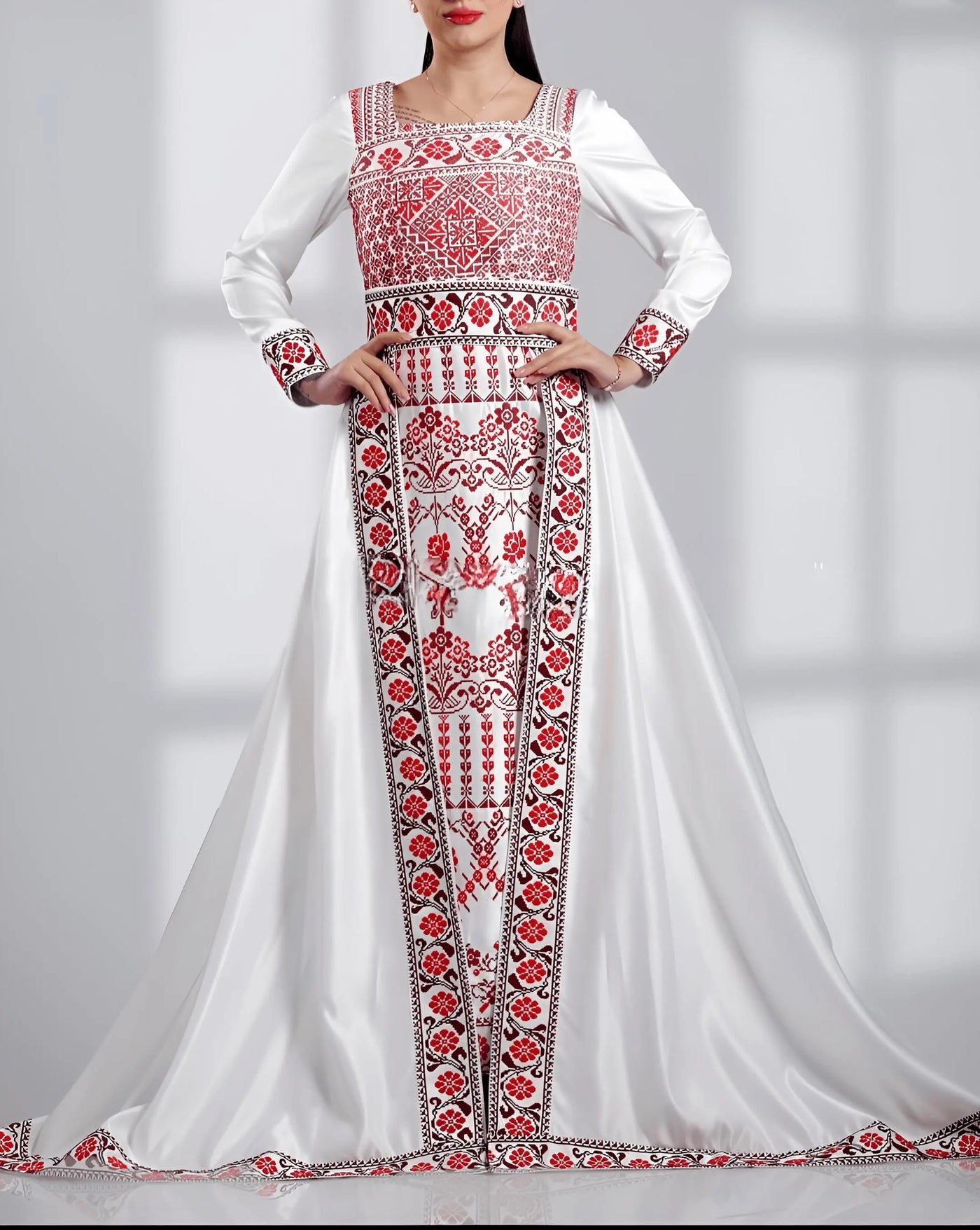 The Princess - Palestinian Inspired Embroidered Dress - JPK Traditions