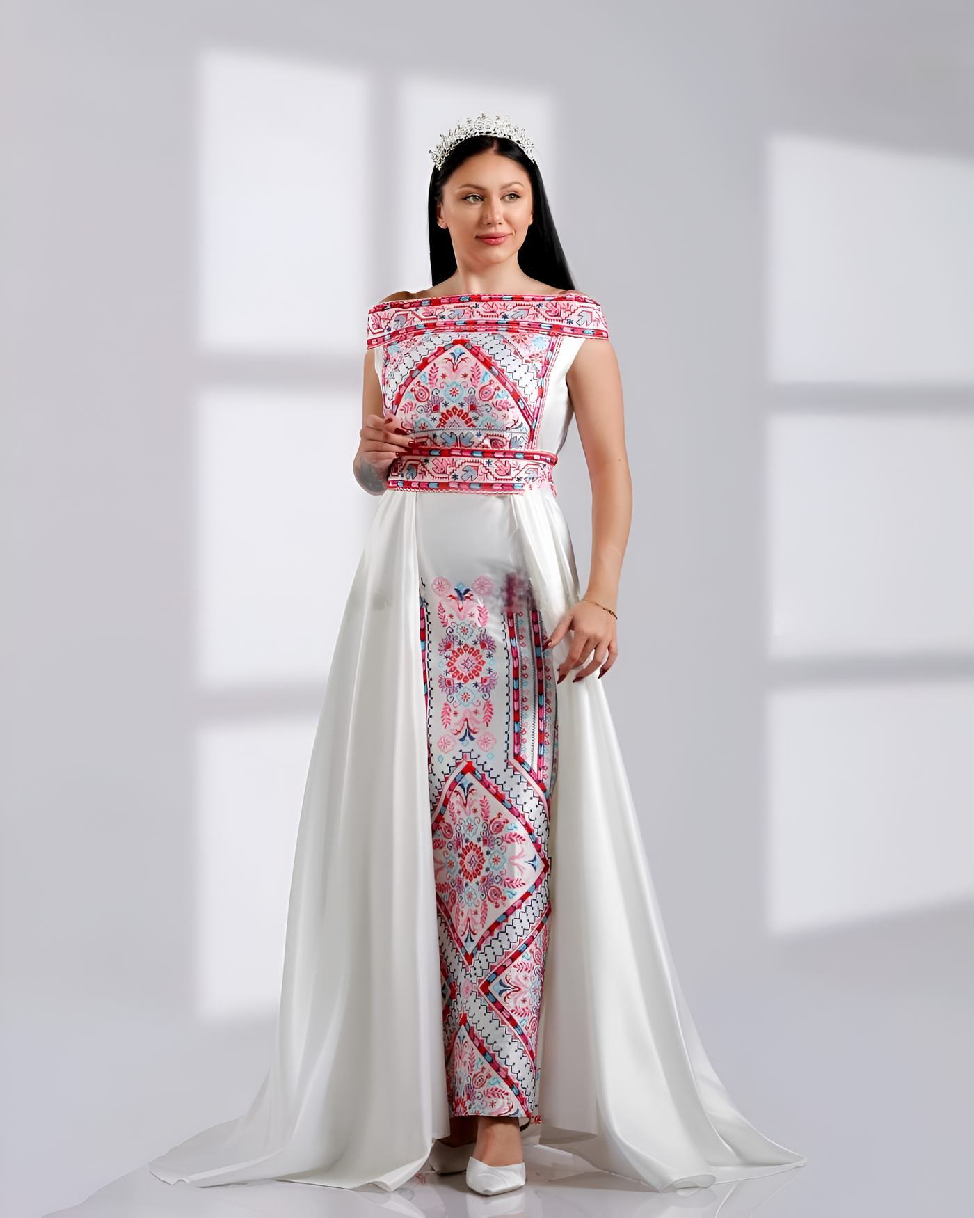 Queen Of Elegance - Palestinian style embroidered Dress for women