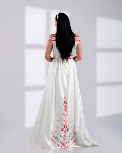 Queen Of Elegance - Palestinian style embroidered Dress for women