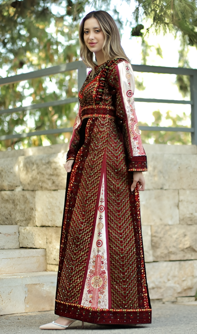 Velvet Elegance - Very High Quality Embroidered Palestinian style Thobe