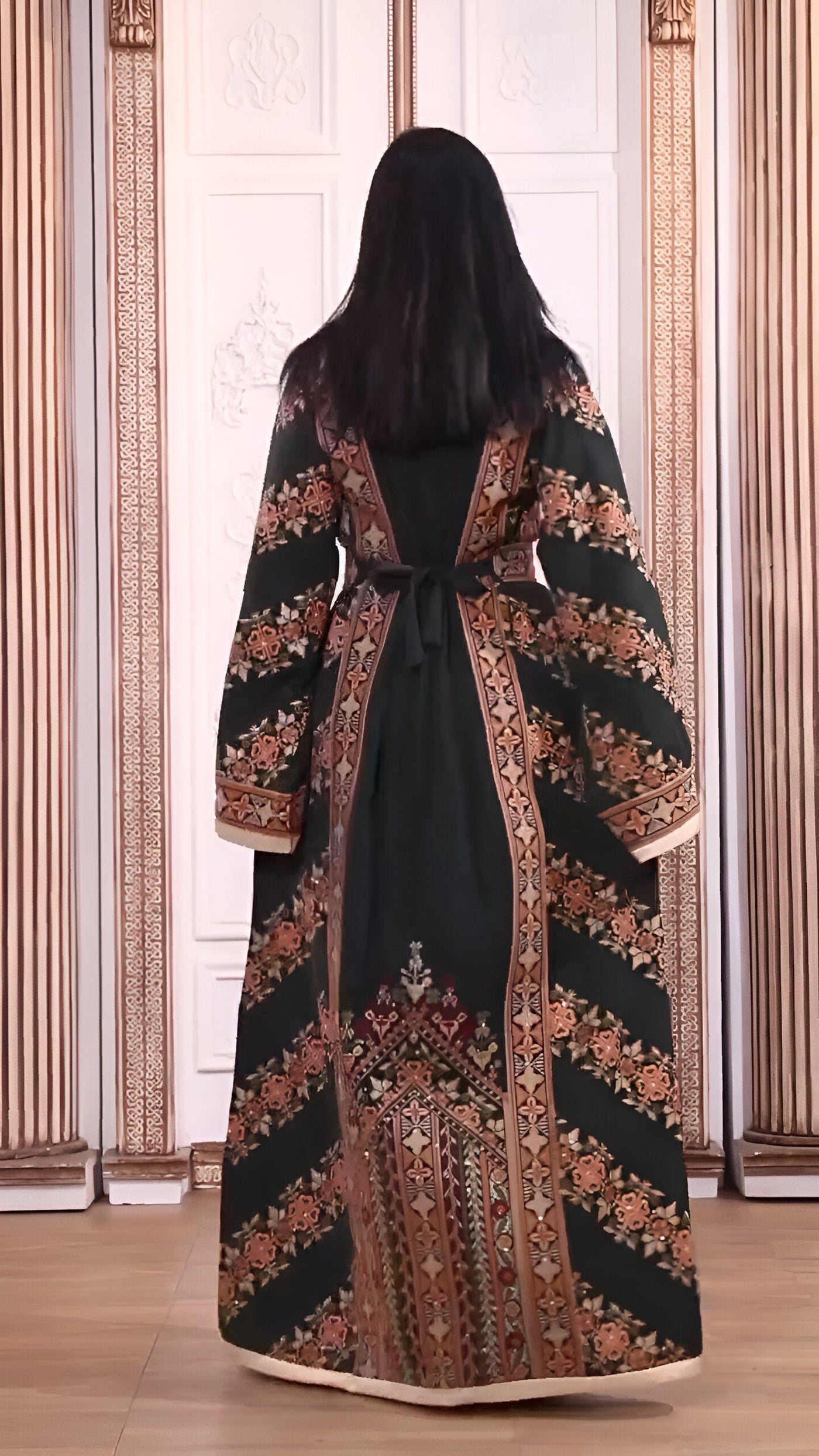 Moon Of Jerusalem- Traditional Embroidered Palestinian style Thobe