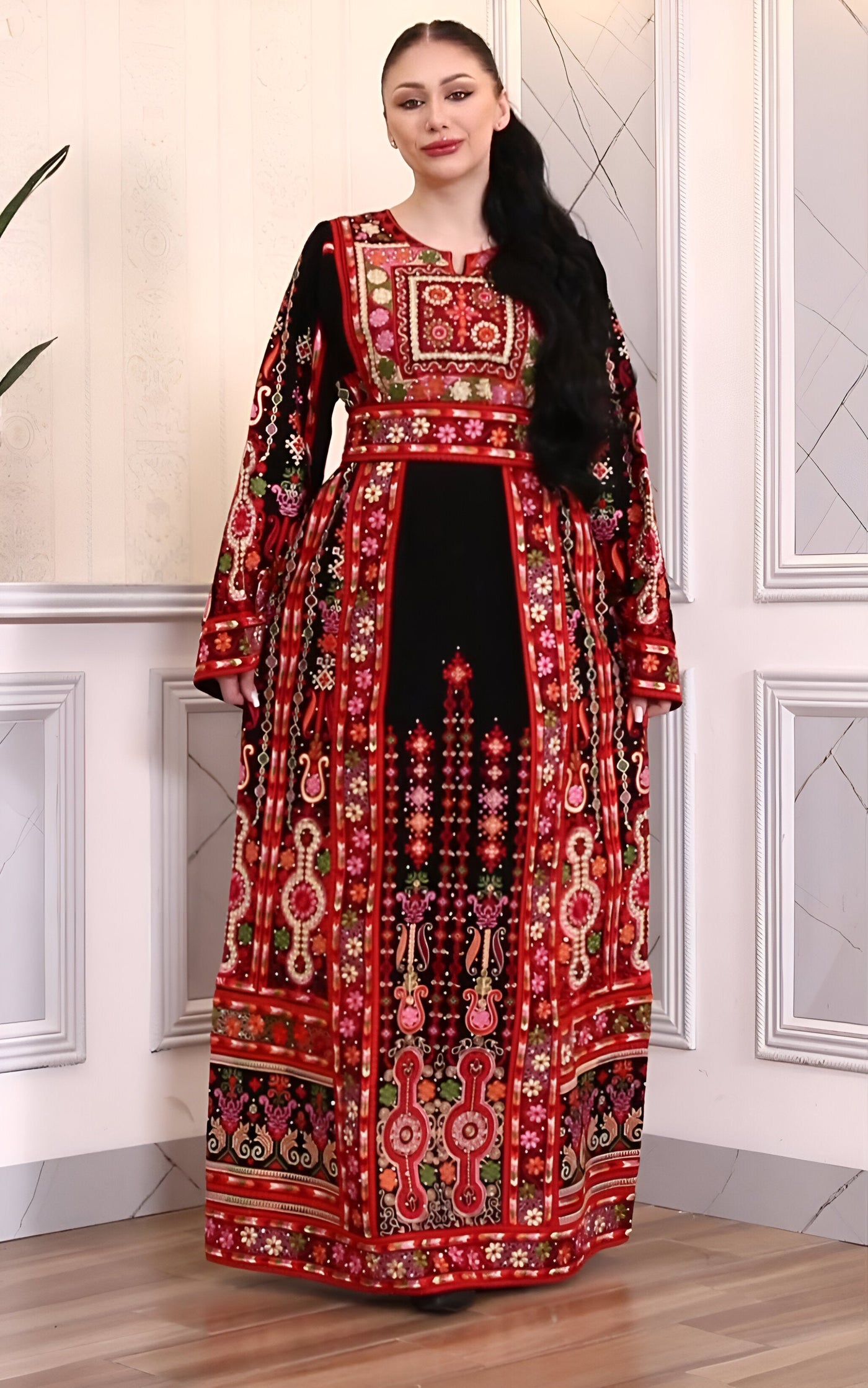 Queen Of Hebron - Embroidered Palestinian Style Thobe
