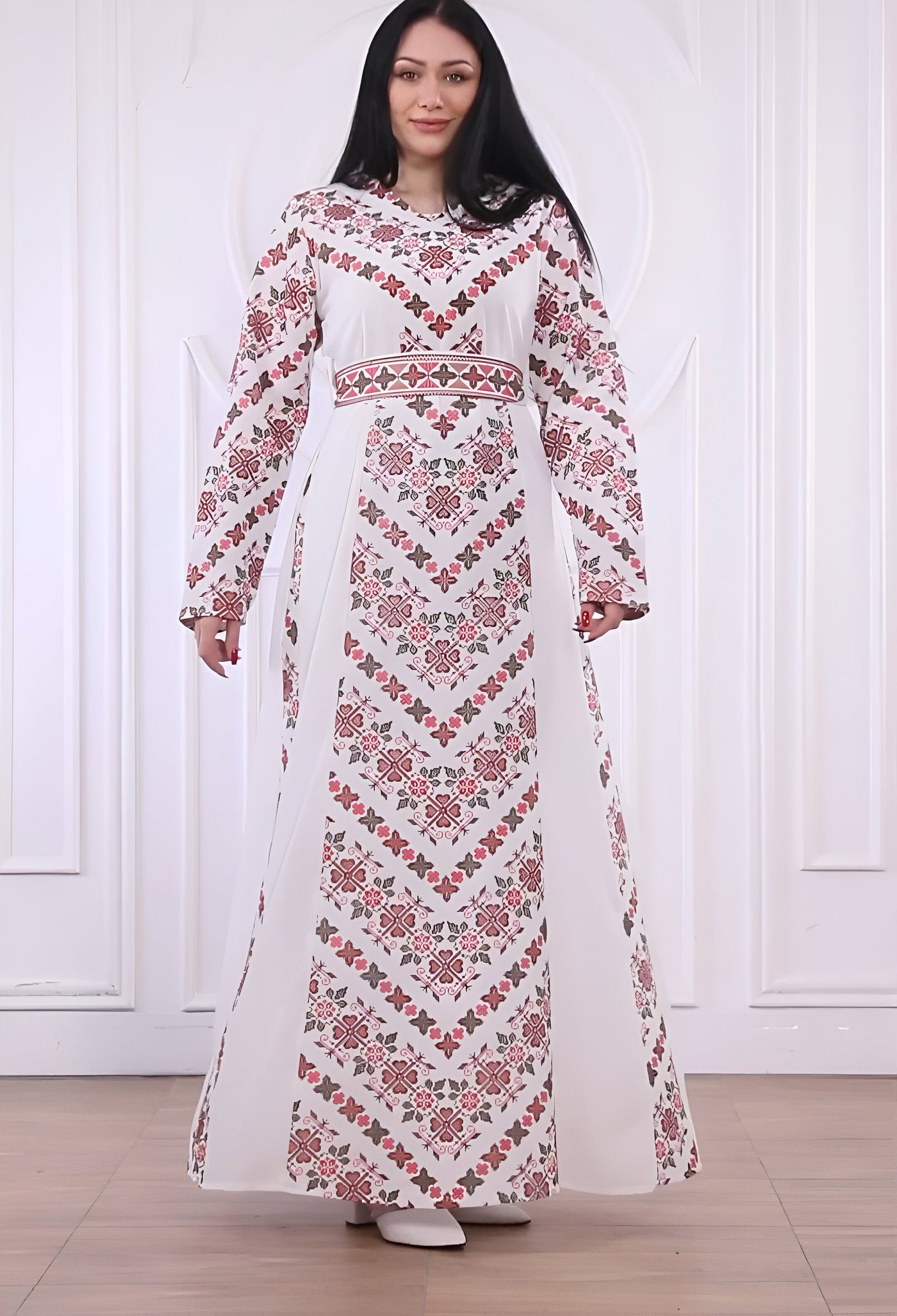 Rose Of Haifa Thobe - Embroidered Palestinian style Thobe