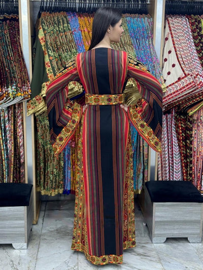 Desert Bloom Thobe - High Quality Traditional Embroidered Palestinian Thobe