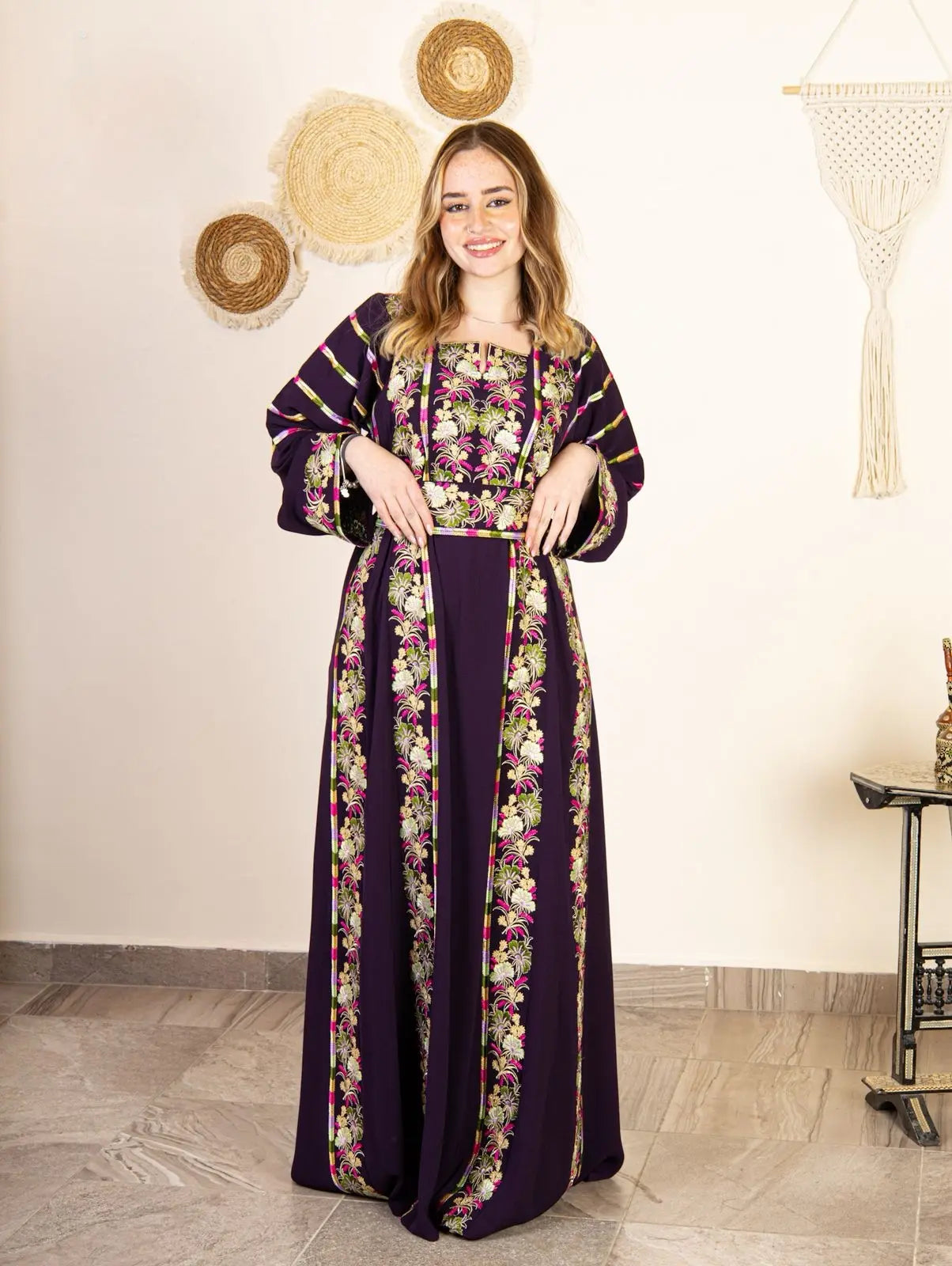 Grace Of Tulkarem - High Quality Embroidered Palestinian style Thobe - JPK Traditions
