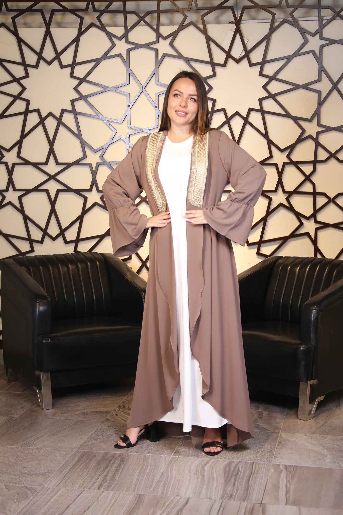 Stylish Abaya-  Embroidered Palestinian style Abaya