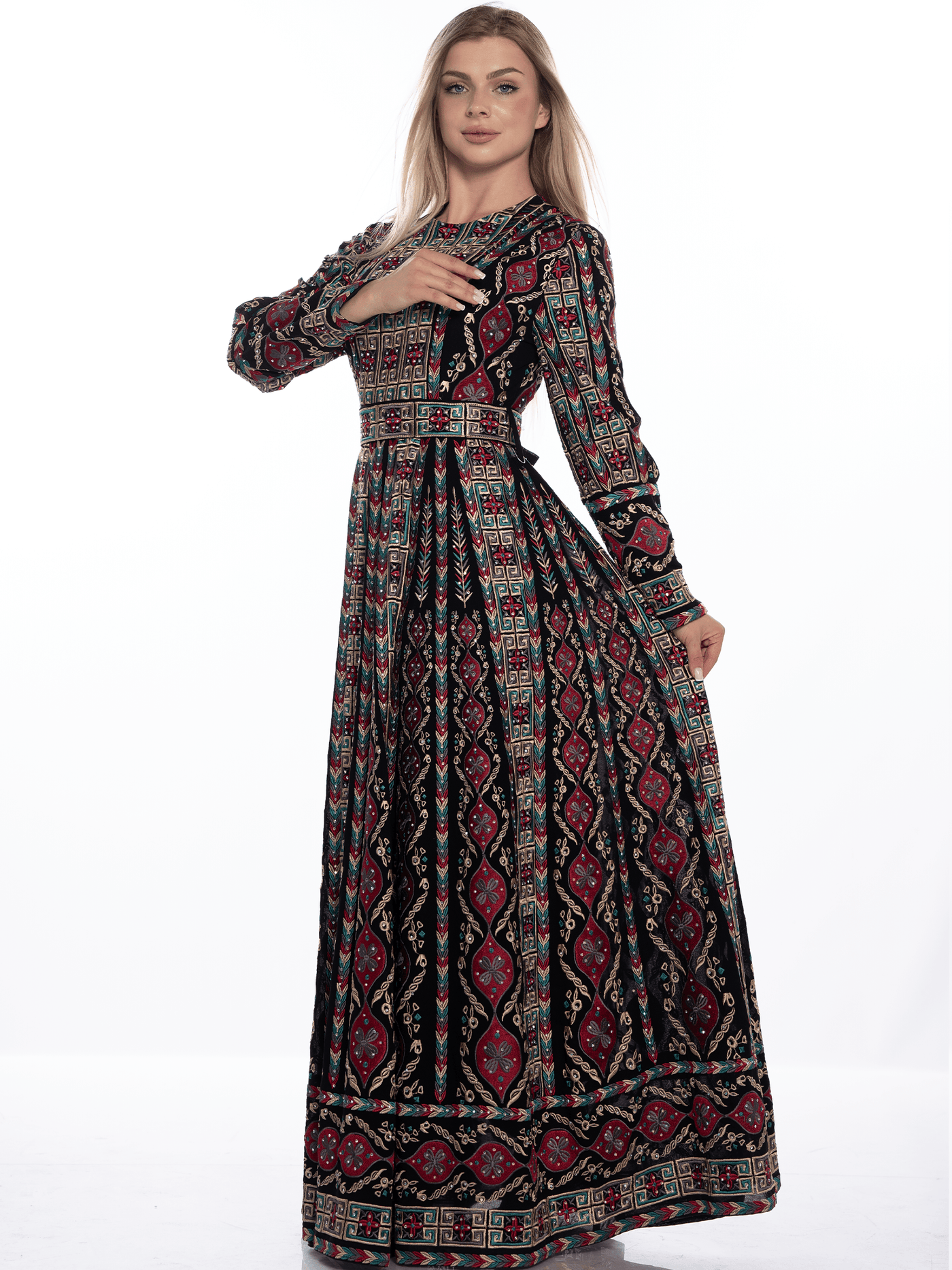 Embroidered thobe of Liberty -  Traditional Palestinian Thobe - JPK Traditions