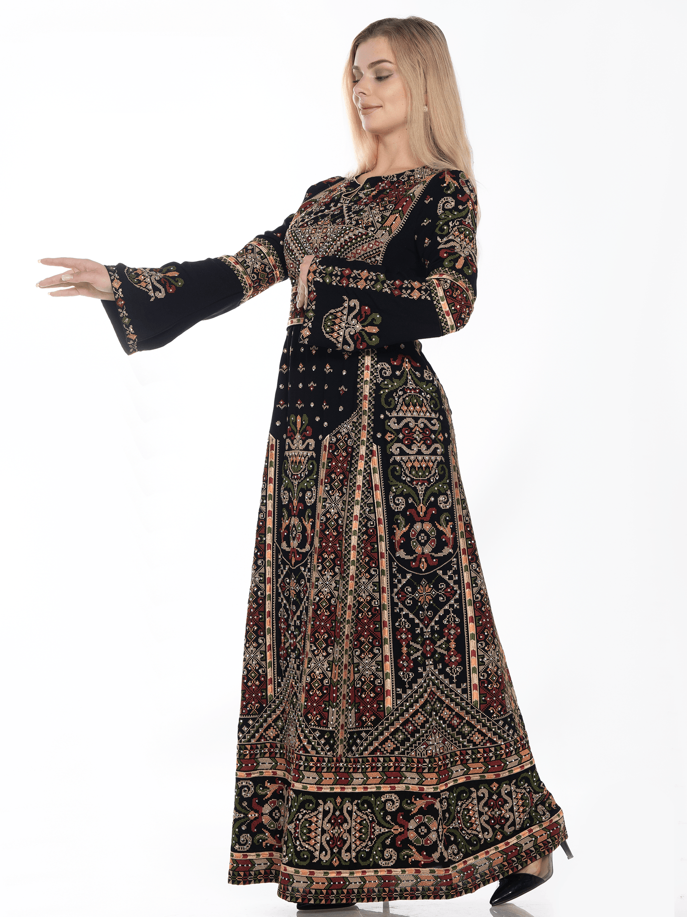 Grace Of Yafa - High Quality Embroidered Palestinian style Thobe/Thob - JPK Traditions