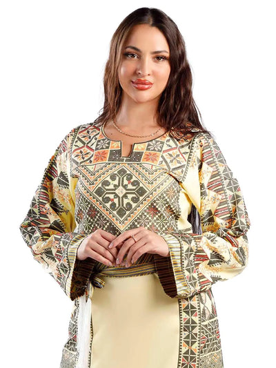 Yafa City - High Quality Traditional Embroidered Palestinian Thobe - JPK Traditions