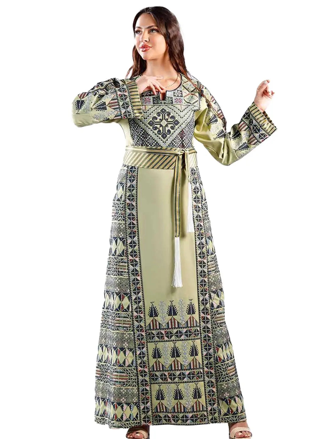 Yafa City - High Quality Traditional Embroidered Palestinian Thobe - JPK Traditions