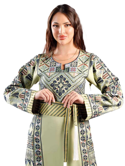 Yafa City - High Quality Traditional Embroidered Palestinian Thobe - JPK Traditions