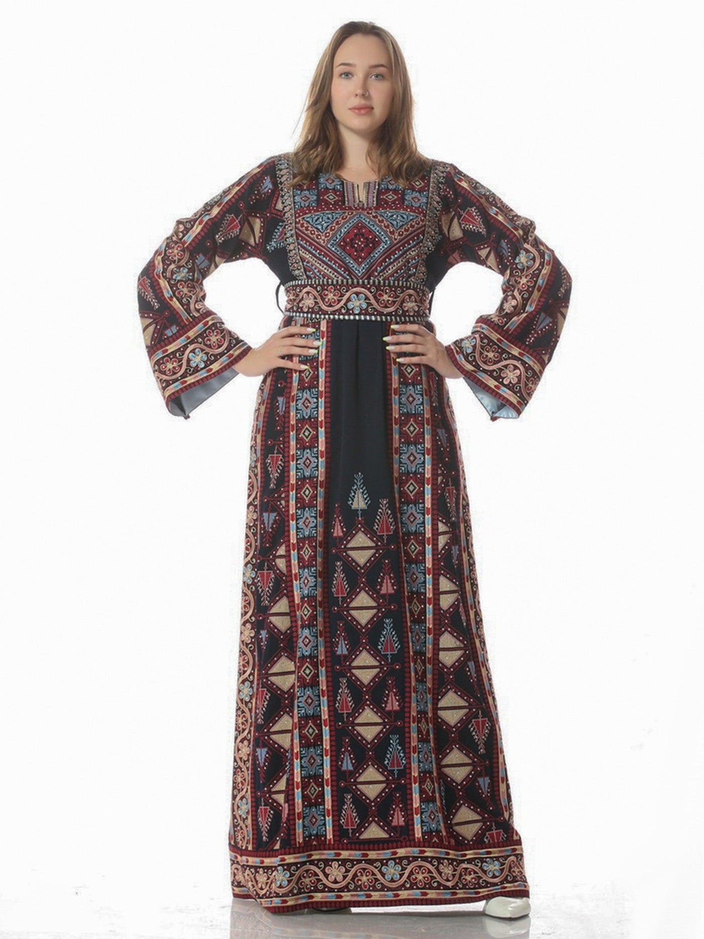 Yafa - Embroidered Palestinian Thobe dress for women - JPK Traditions
