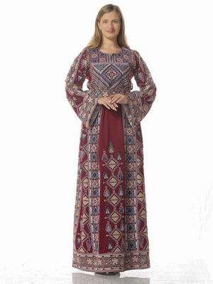Yafa - Embroidered Palestinian Thobe dress for women - JPK Traditions