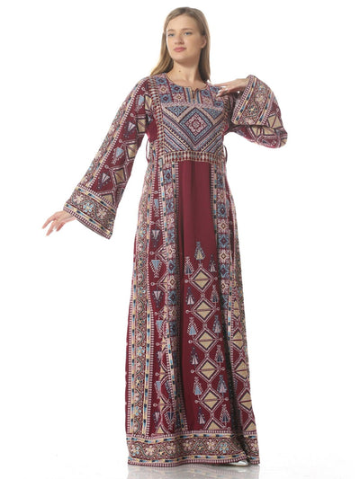 Yafa - Embroidered Palestinian Thobe dress for women - JPK Traditions