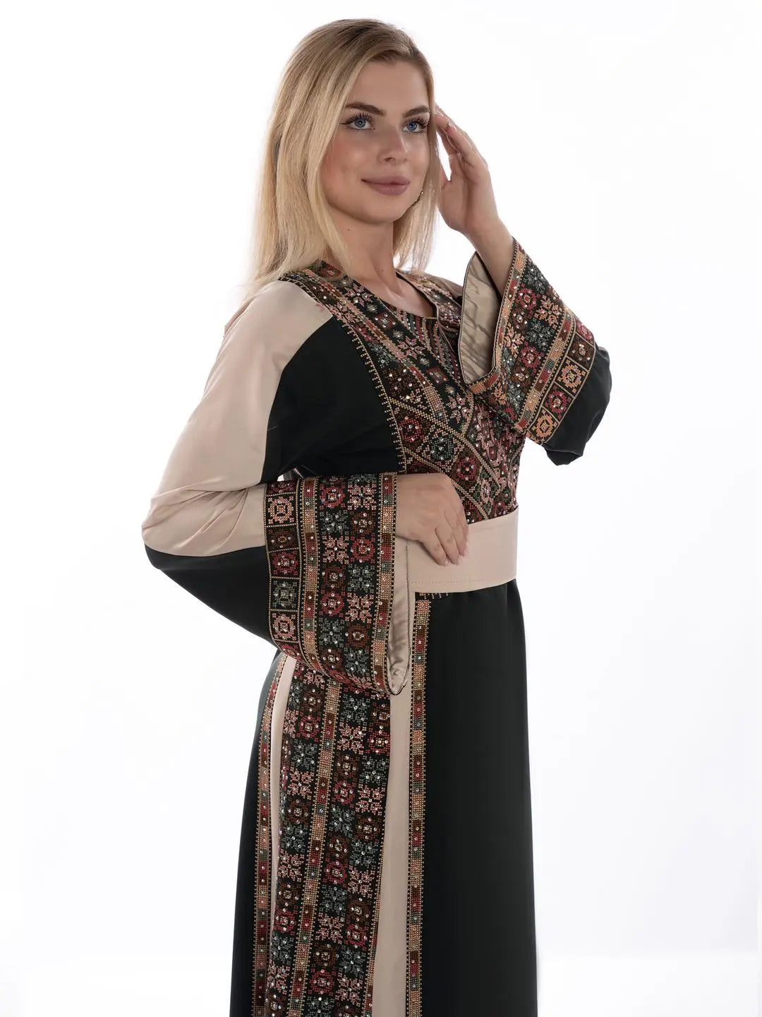 Thobe Al Blad - Very High Quality Traditional Embroidered Palestinian Thobe - JPK Traditions