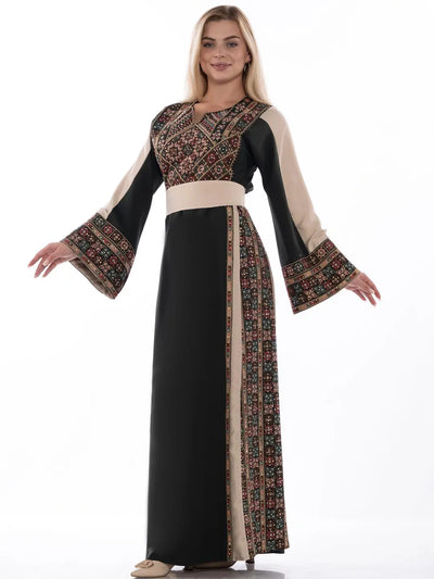 Thobe Al Blad - Very High Quality Traditional Embroidered Palestinian Thobe - JPK Traditions