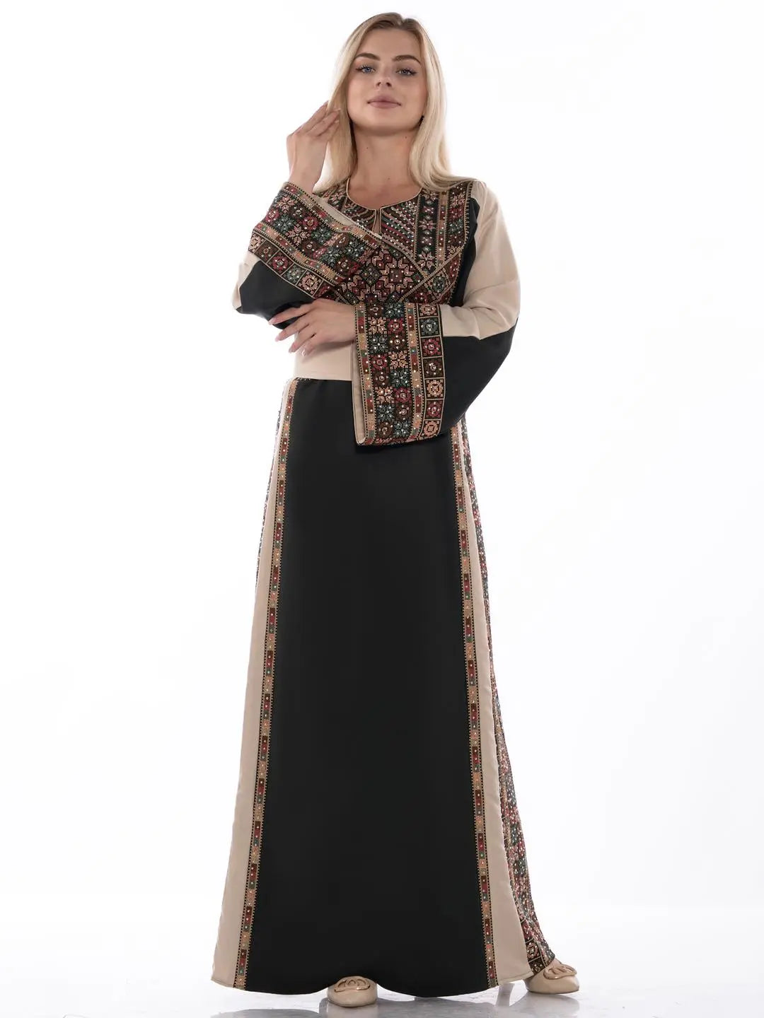 Thobe Al Blad - Very High Quality Traditional Embroidered Palestinian Thobe - JPK Traditions