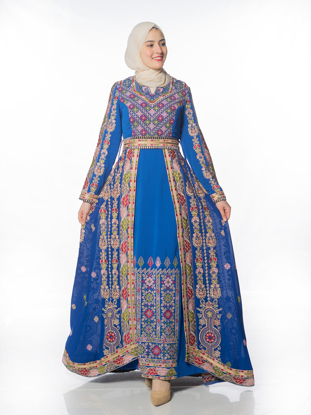 Blooms Of Haifa - High Quality Traditional Embroidered Palestinian style Thobe