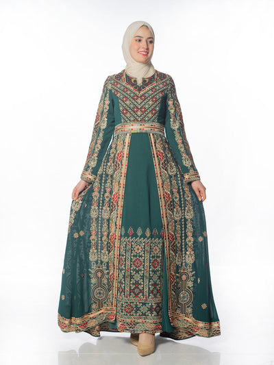 Blooms Of Haifa - High Quality Traditional Embroidered Palestinian style Thobe