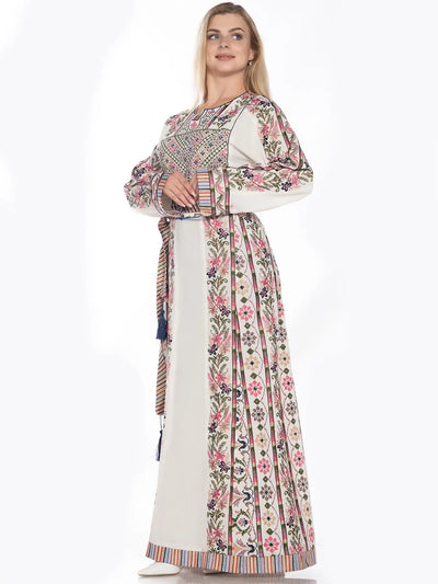 Haifa Elegance - High Quality Traditional Embroidered Palestinian Thobe - JPK Traditions