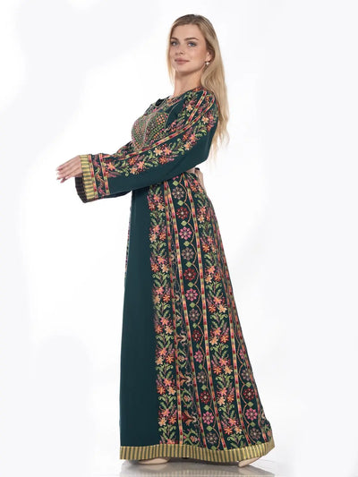 Haifa Elegance - High Quality Traditional Embroidered Palestinian Thobe - JPK Traditions