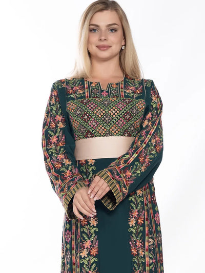 Haifa Elegance - High Quality Traditional Embroidered Palestinian Thobe - JPK Traditions