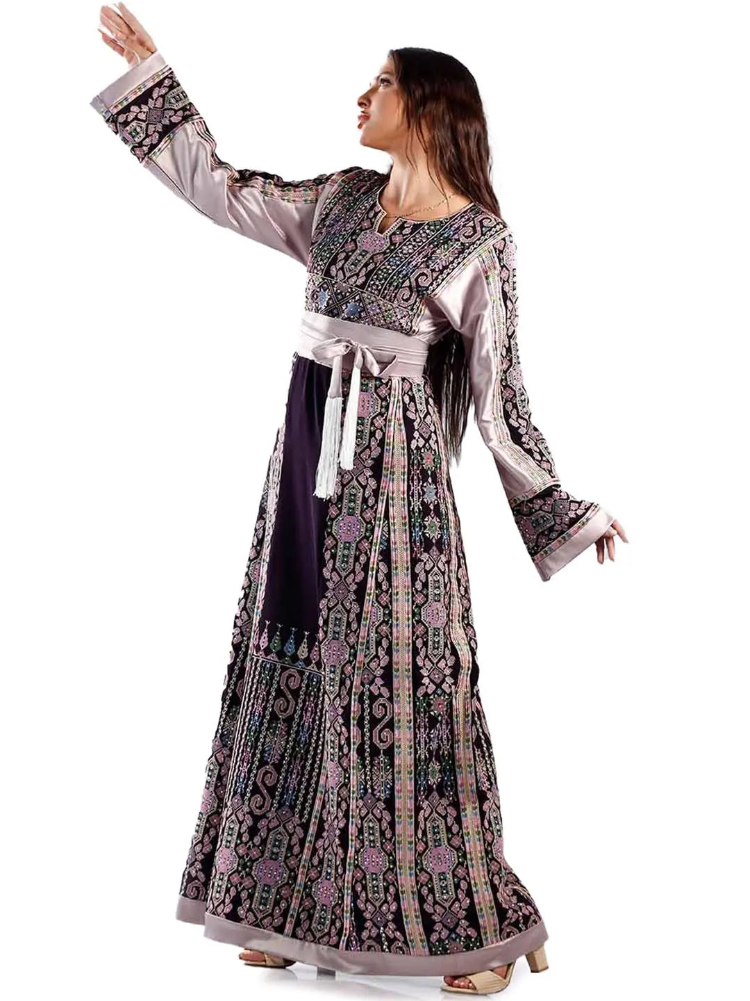 Jericho's Beauty - High Quality Embroidered Traditional Palestinian style Thobe - JPK Traditions