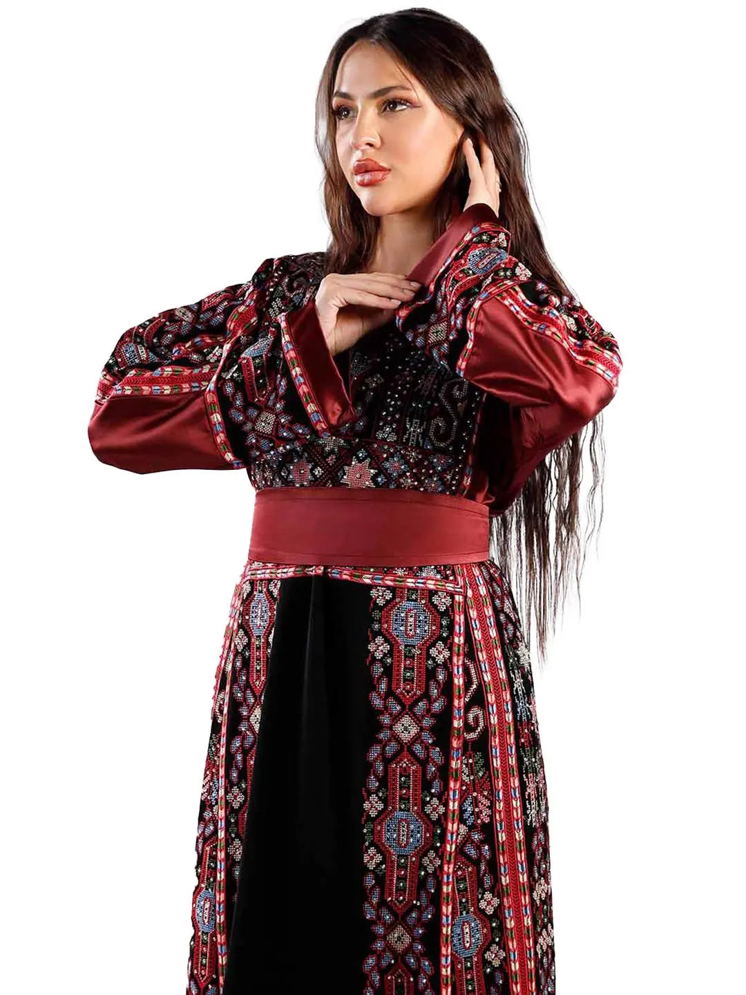 Jericho's Beauty - High Quality Embroidered Traditional Palestinian style Thobe - JPK Traditions