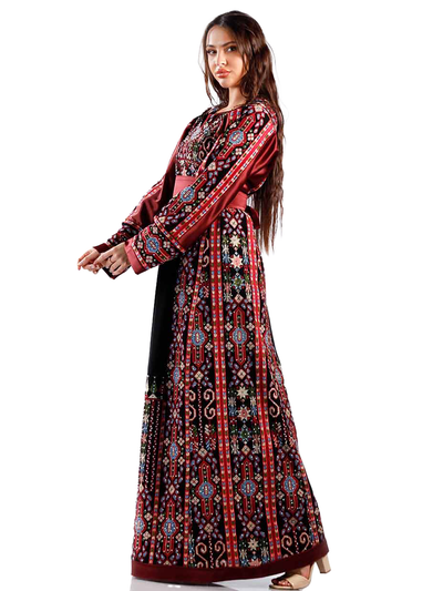 Jericho's Beauty - High Quality Embroidered Traditional Palestinian style Thobe