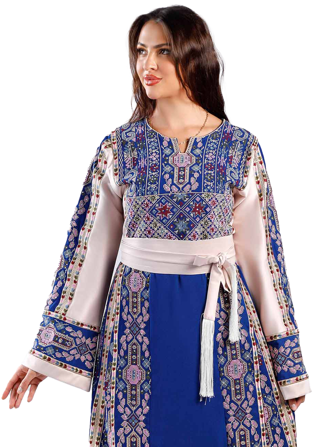 Jericho's Beauty - High Quality Embroidered Traditional Palestinian style Thobe