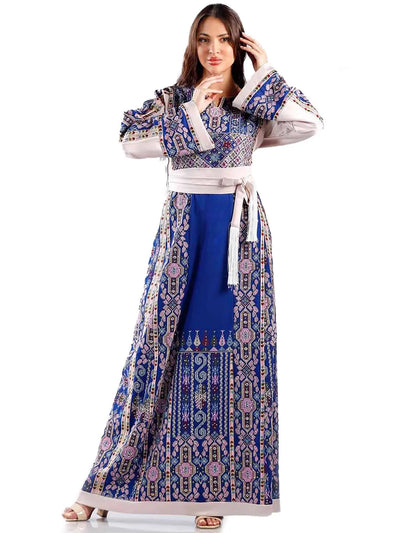 Jericho's Beauty - High Quality Embroidered Traditional Palestinian style Thobe - JPK Traditions