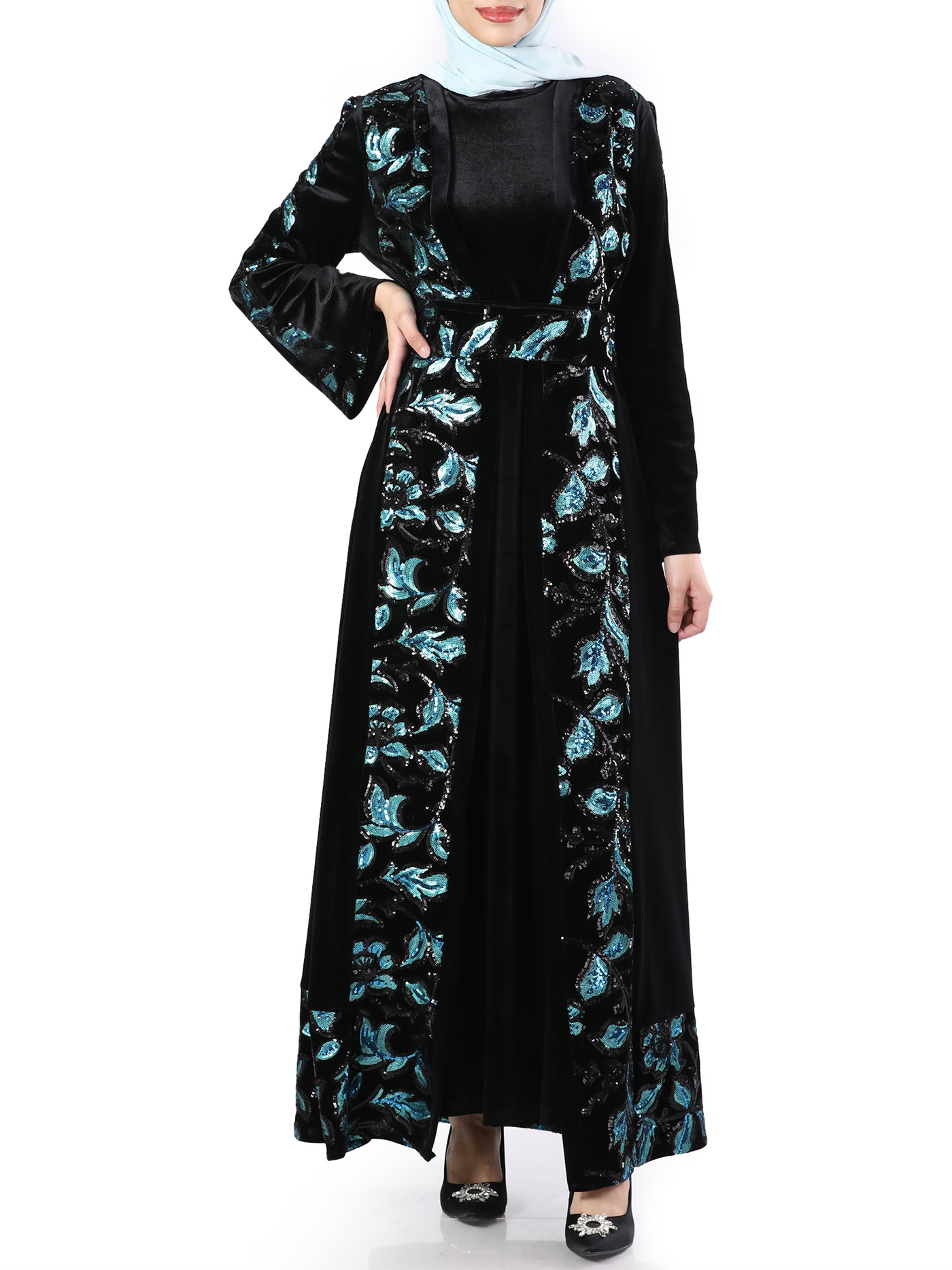 Night Bisht - High Quality Embroidered Palestinian style Bisht