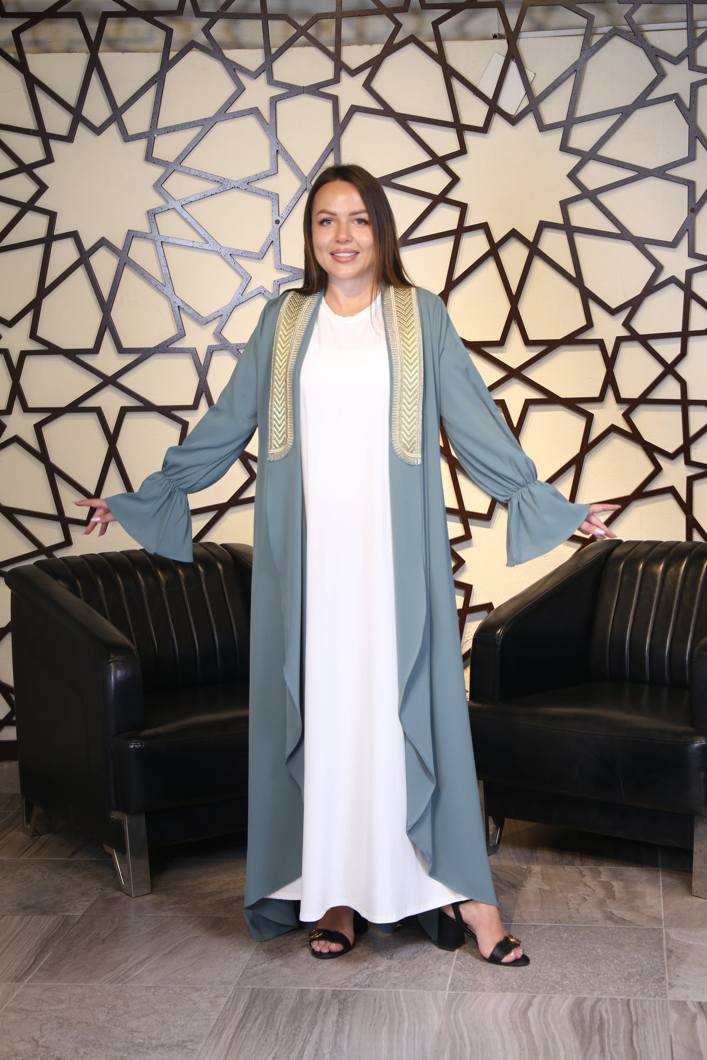 Stylish Abaya-  Embroidered Palestinian style Abaya