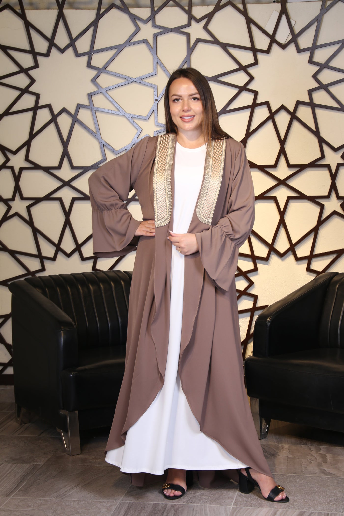 Stylish Abaya-  Embroidered Palestinian style Abaya