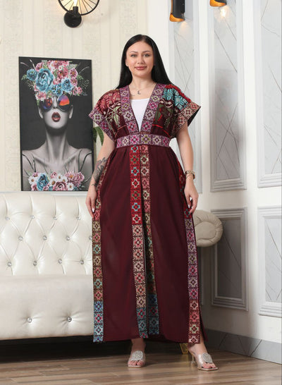 Yafa Abaya- Palestinian style Abaya (Free Size)