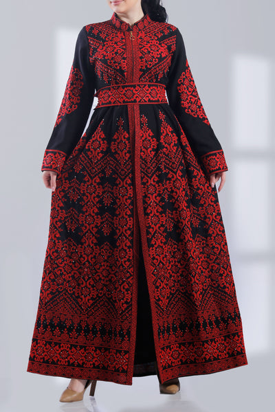 Embroidered Queen 2 - Embroidered Palestinian / Jordanian Traditional Thobe - Dress
