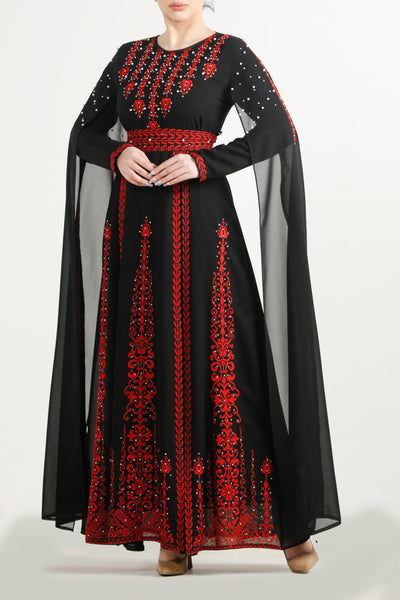 Thobe of Elegance - Embroidered Palestinian Inspired Thobe/Dress