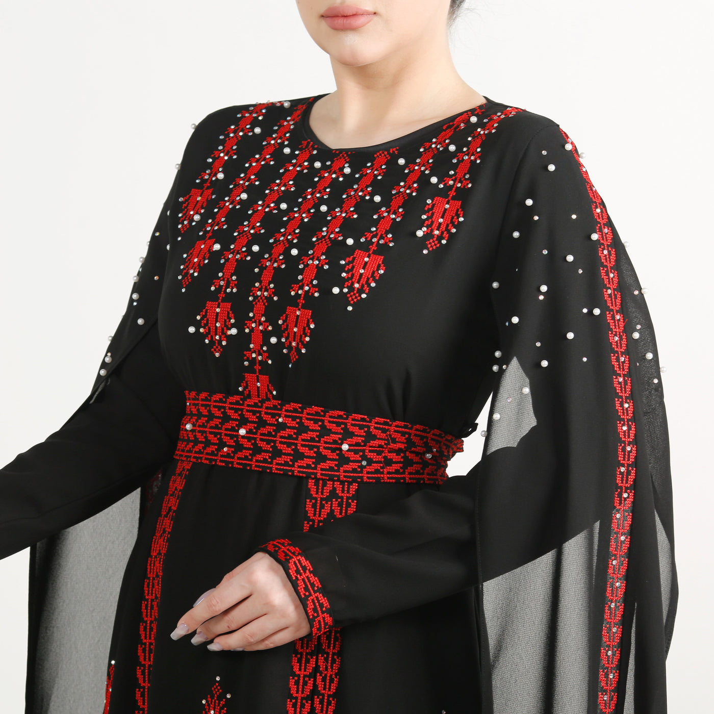 Thobe of Elegance - Embroidered Palestinian Inspired Thobe/Dress