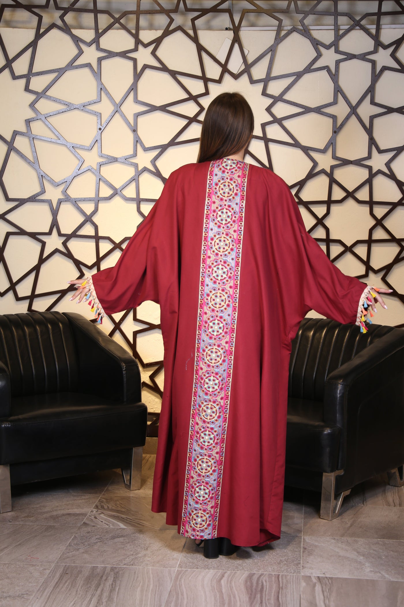 Free Size Embroidered Elegant Abaya- Palestinian style Abaya