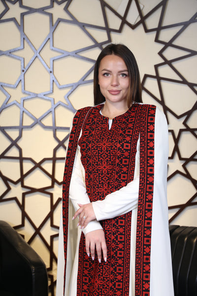 Tulkarem Elegance - Elegant Embroidered Palestinian Thobe\Dress