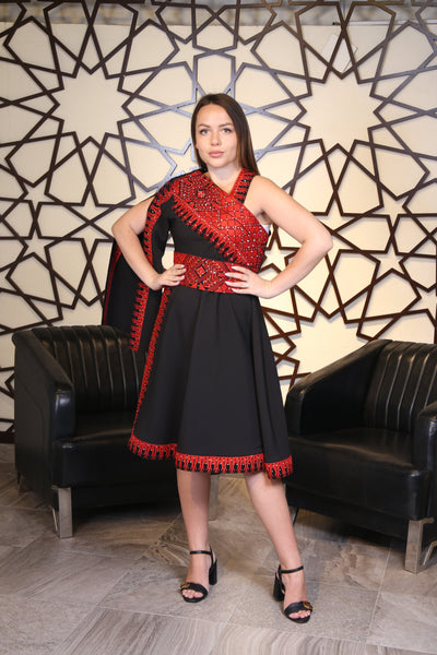 Sky Queen - Palestinian Style Inspired Aesthetic Short Dress