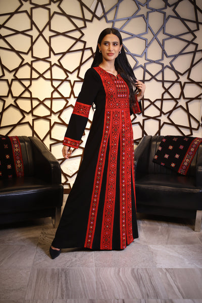 Silwan سلوان Elegance - Embroidered Palestinian style Kaftan