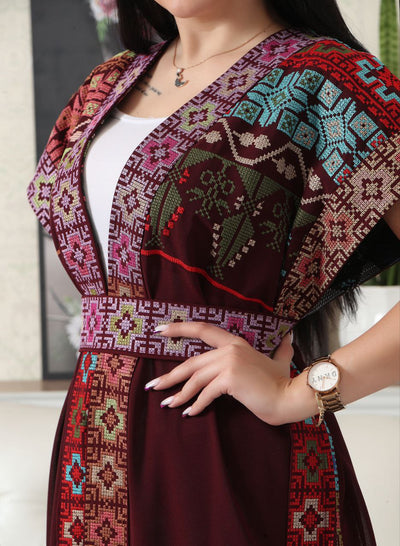 Yafa Abaya- Palestinian style Abaya (Free Size)