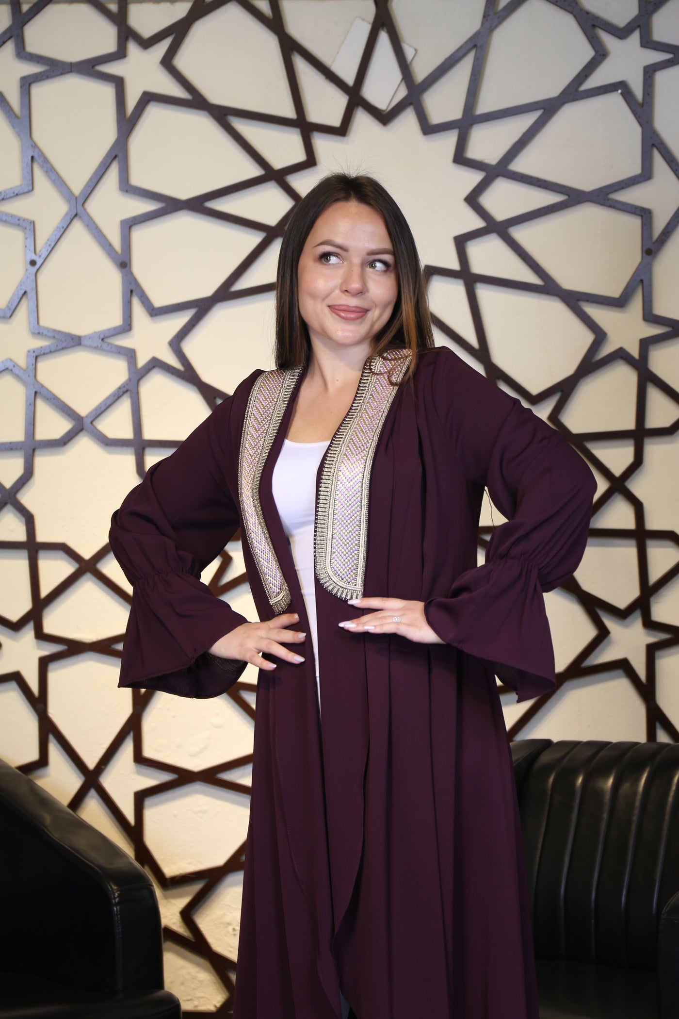 Stylish Abaya-  Embroidered Palestinian style Abaya